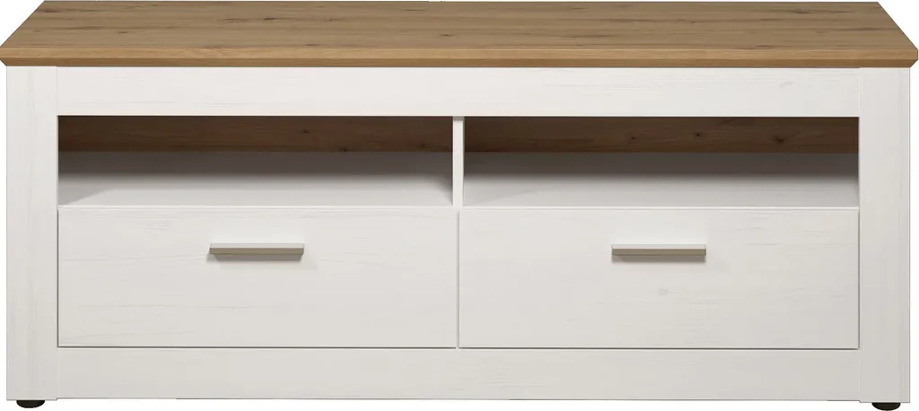 Meuble TV Shade pin blanc : finissez-en avec le désordre du salon