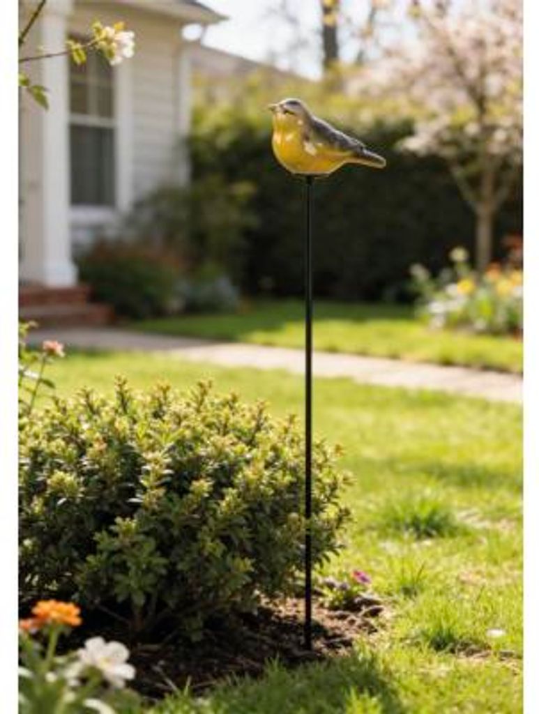 Gartenstecker Lafiora Vogel Metall Keramik 10 x 5 x 79 cm Produktbild 