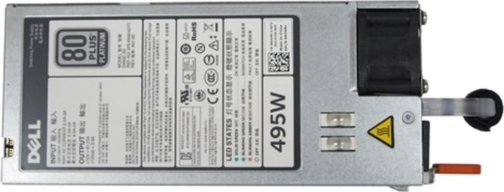 DELL Single, Hot-plug Power Supply (1+0), 495 (450-AEBM)