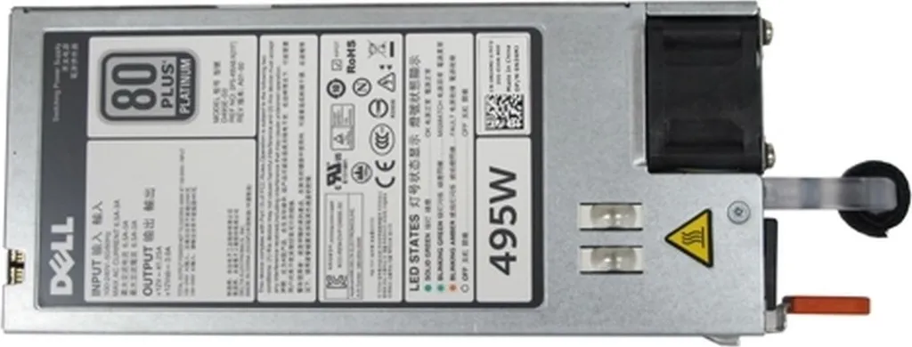 Power Supply Dell 450-AEBM 495W - Certificato 80 Plus Platinum
