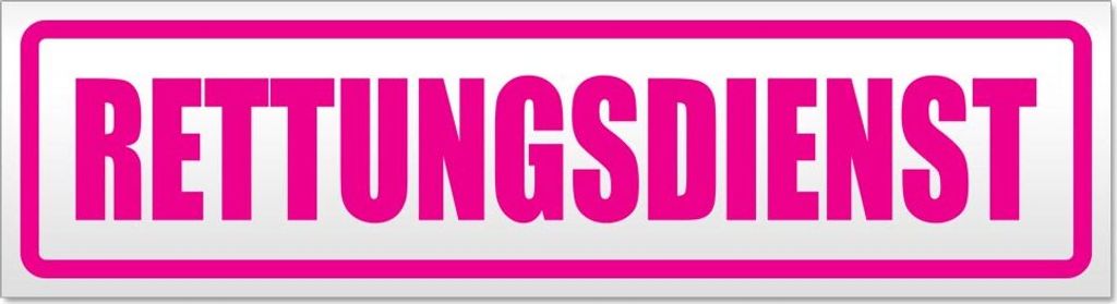 Rettungsdienst Magnetschild Schild magnetisch