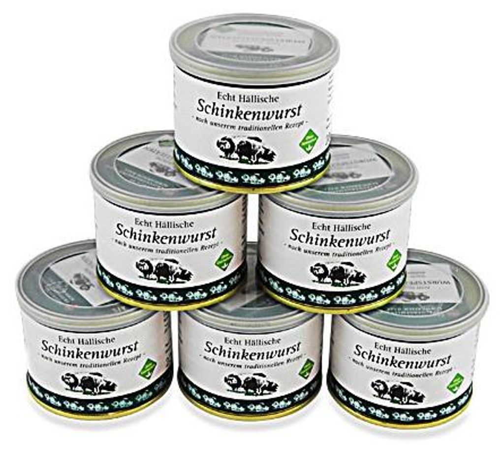 Echt Hällische Schinkenwurst von der BESH 6er Pack (6 Dosen Produktbild 