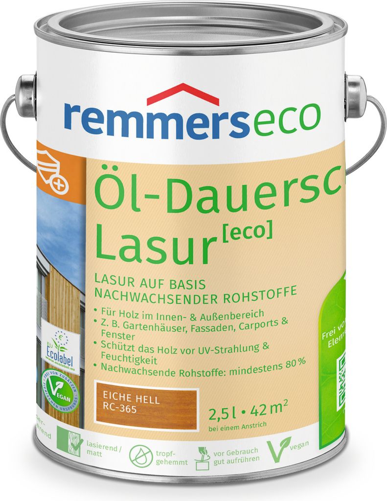 Remmers Öl-Dauerschutz-Lasur [eco] eiche hell (RC-365) 2,5 Produktbild 