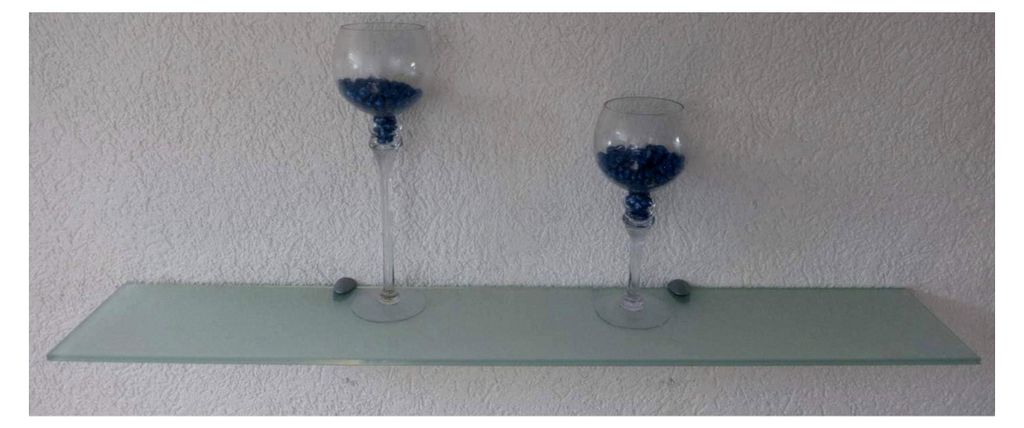 Wandregal aus satiniertem 10mm Glas, verschiedene Formen und Größen, Glasablage, Badregal, Eckregal (Wandclips Maxi Silber, 90x30 cm)