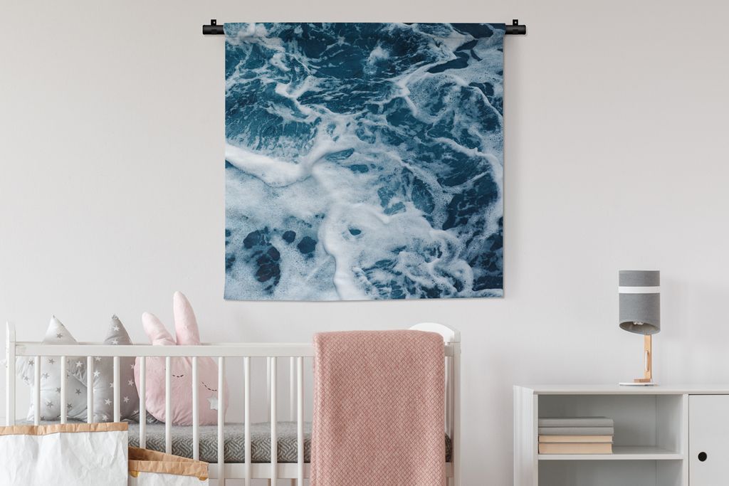 MuchoWow Wandteppich Wandbehang Golf - Wasser - Meer 90x90 cm Tapisserie Dekoration Wandtuch - Wandaufhänger