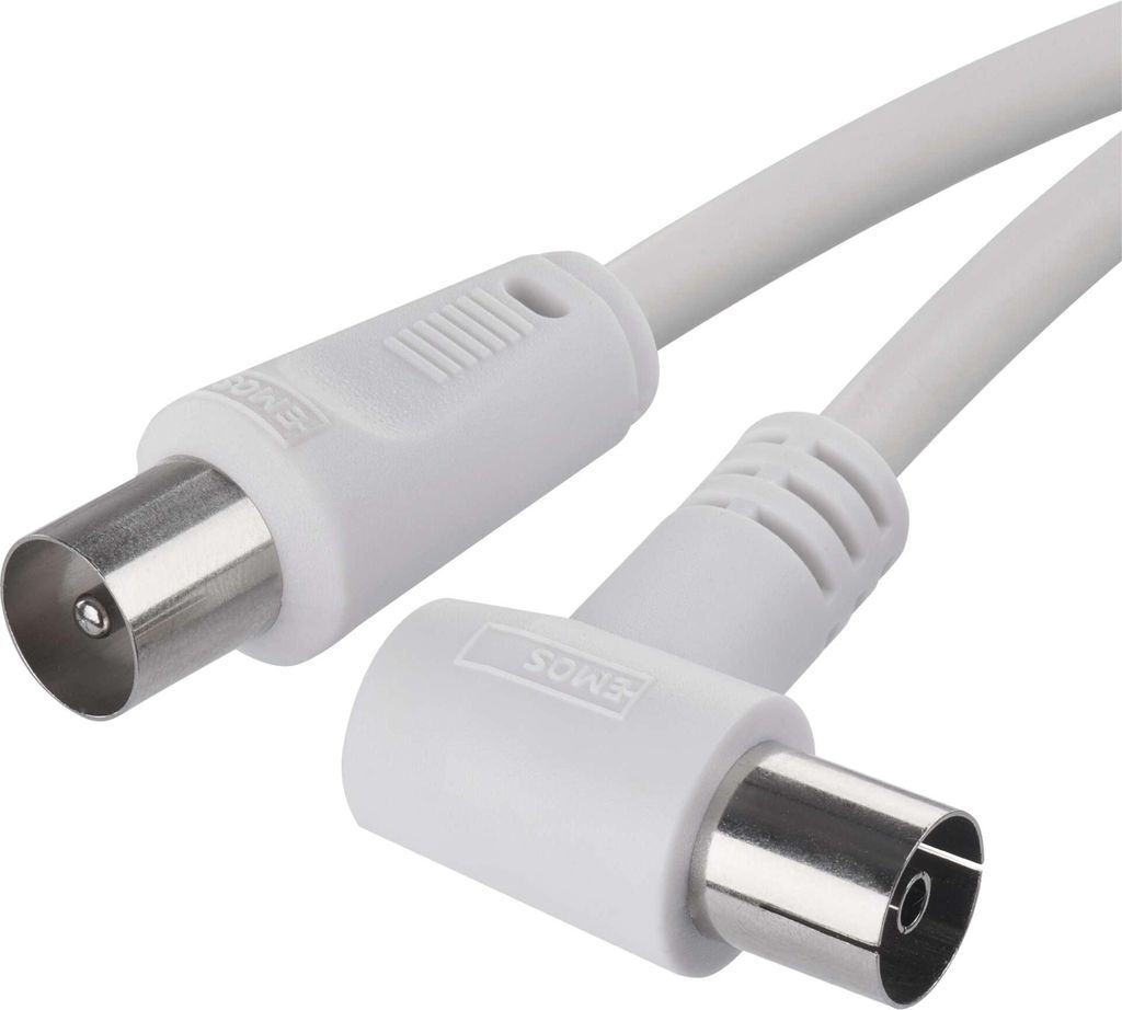 EMOS Anténní koaxiální kabel stíněný 1,25m – úhlová vidlice, S30110