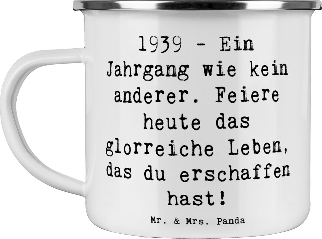 Mr. & Mrs. Panda Teetasse Spruch 1939 Geburtstag - Weiß - Produktbild 