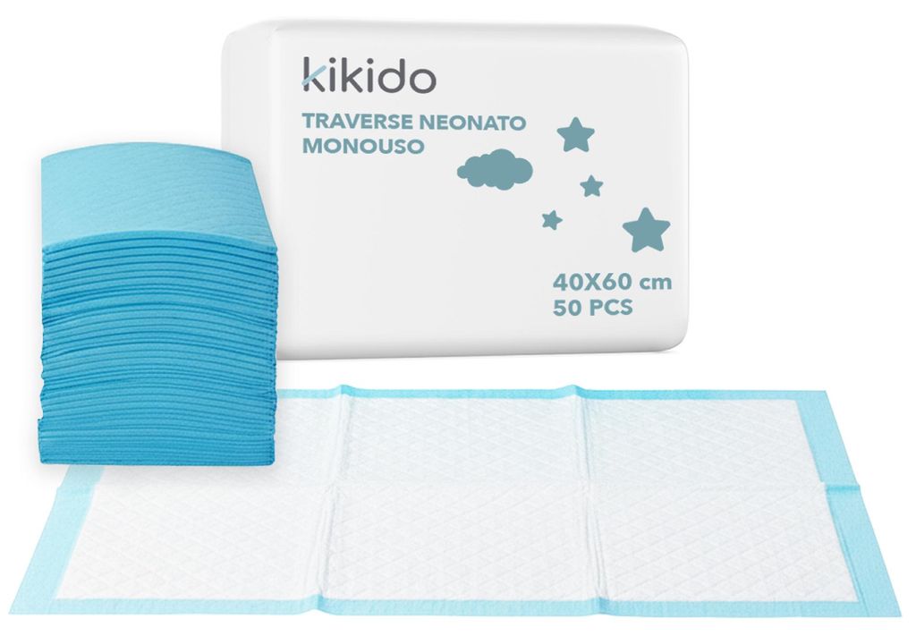Kikido Traversine Neonato Fasciatoio 40x60 cm - 50x Teli Immagine del prodotto 