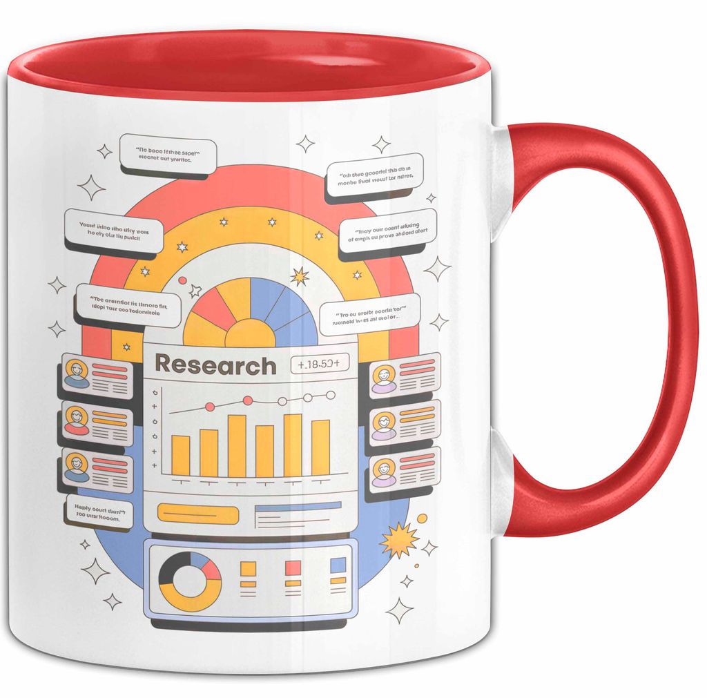UX Researcher Tasse Geschenk Lustige Geschenkidee Spruch Für Nutzer Erkenntnis Profis (Rot)