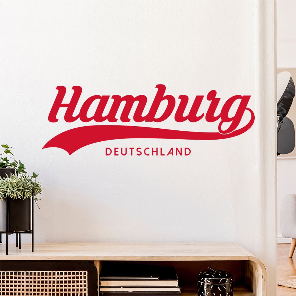 Hamburg Deutschland Wandtattoo Wandaufkleber Wall Sticker - Dekoration, Küche, Wohnzimmer, Schlafzimmer, Badezimmer