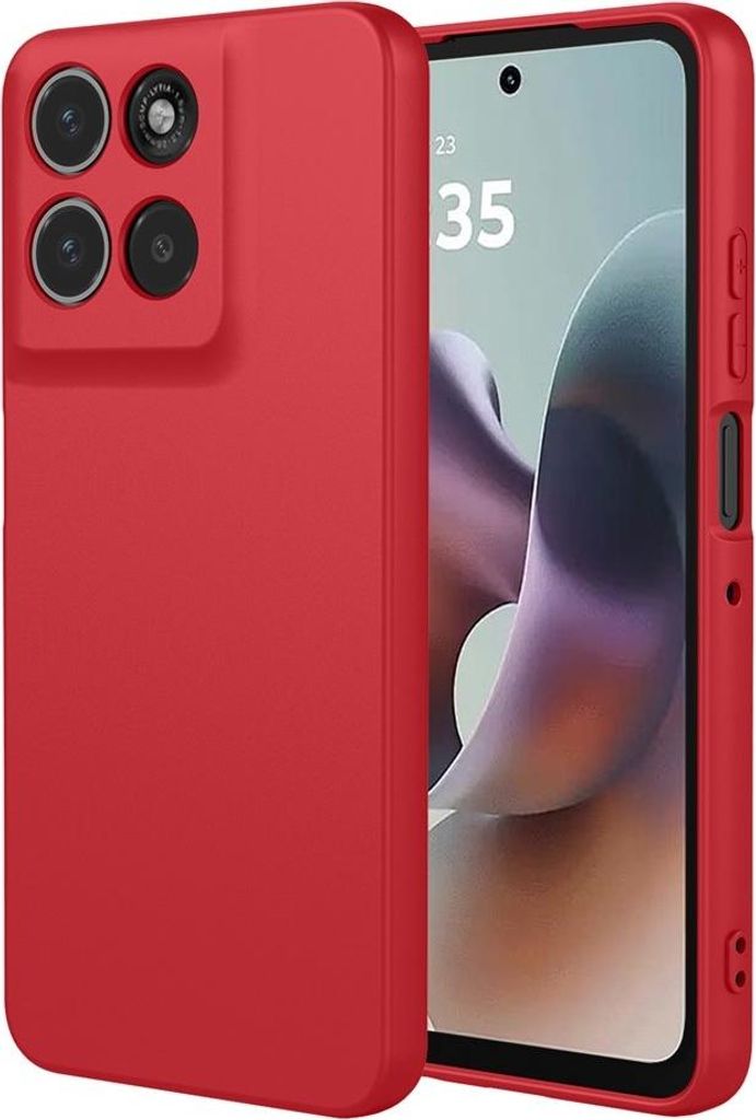 Hülle für Motorola Moto G56 - Phonesta Soft Silk Silikon Back Cover - Rot
