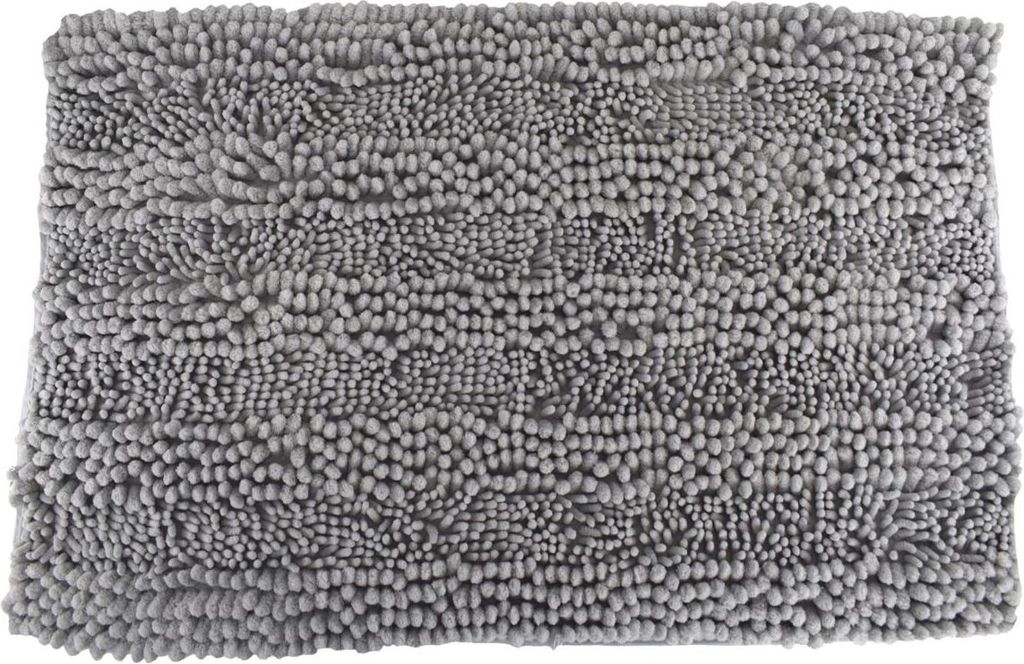 Badteppich mit rutschhemmender Rückseite Badmatte Chenille 50x80 cm