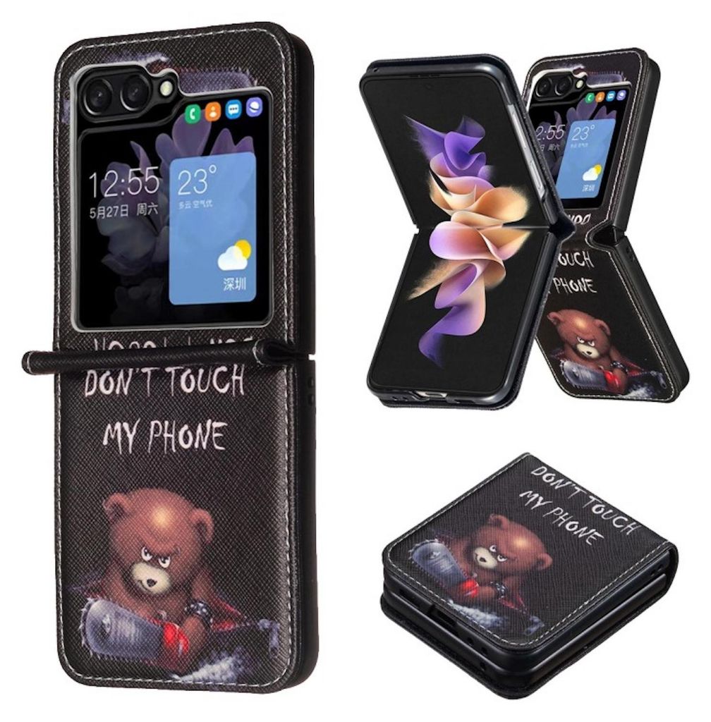 Für Samsung Galaxy Z Flip7 5G Kunstleder Motiv Design Book Produktbild 