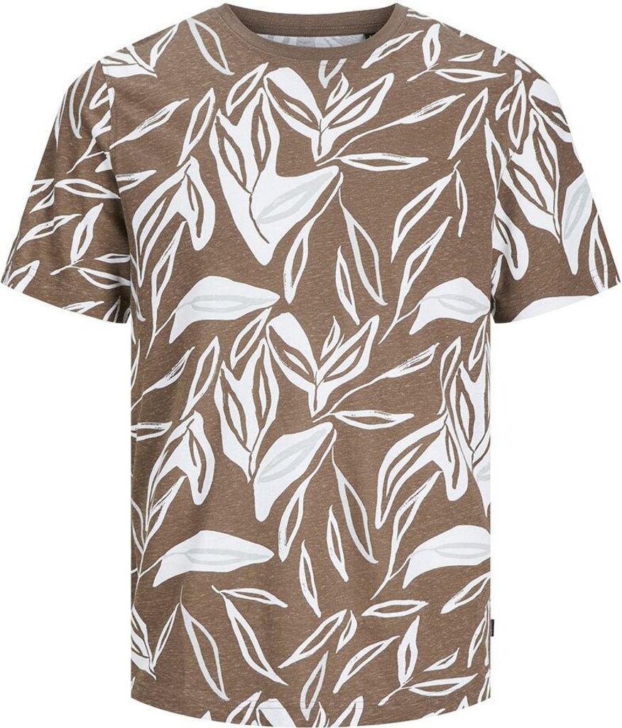 Jack & Jones Summer Leaf Kurzarm-t-shirt Braun XL Mann Braun XL