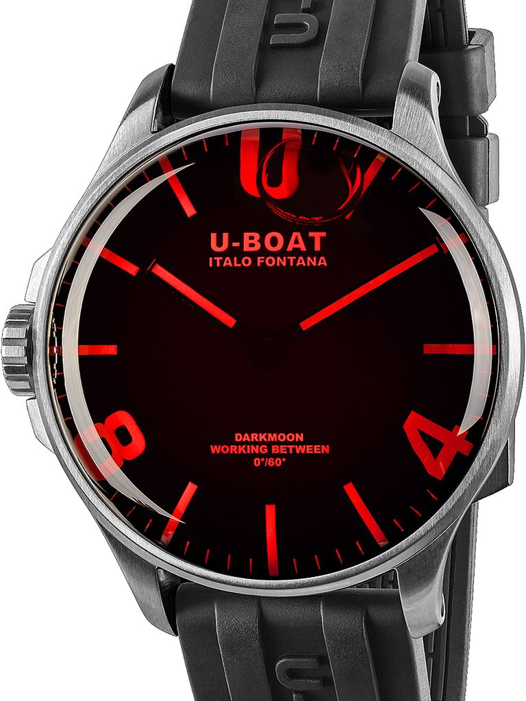 U-Boat 8465/B Darkmoon Red SS Herrenuhr 44mm 5ATM Zdjęcie produktu 
