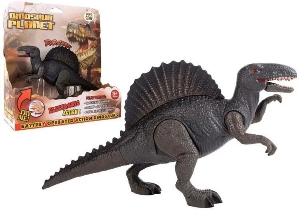 Dinosaurier-Figur, glitzernd, mit Licht und Geräuschen – Produktbild 