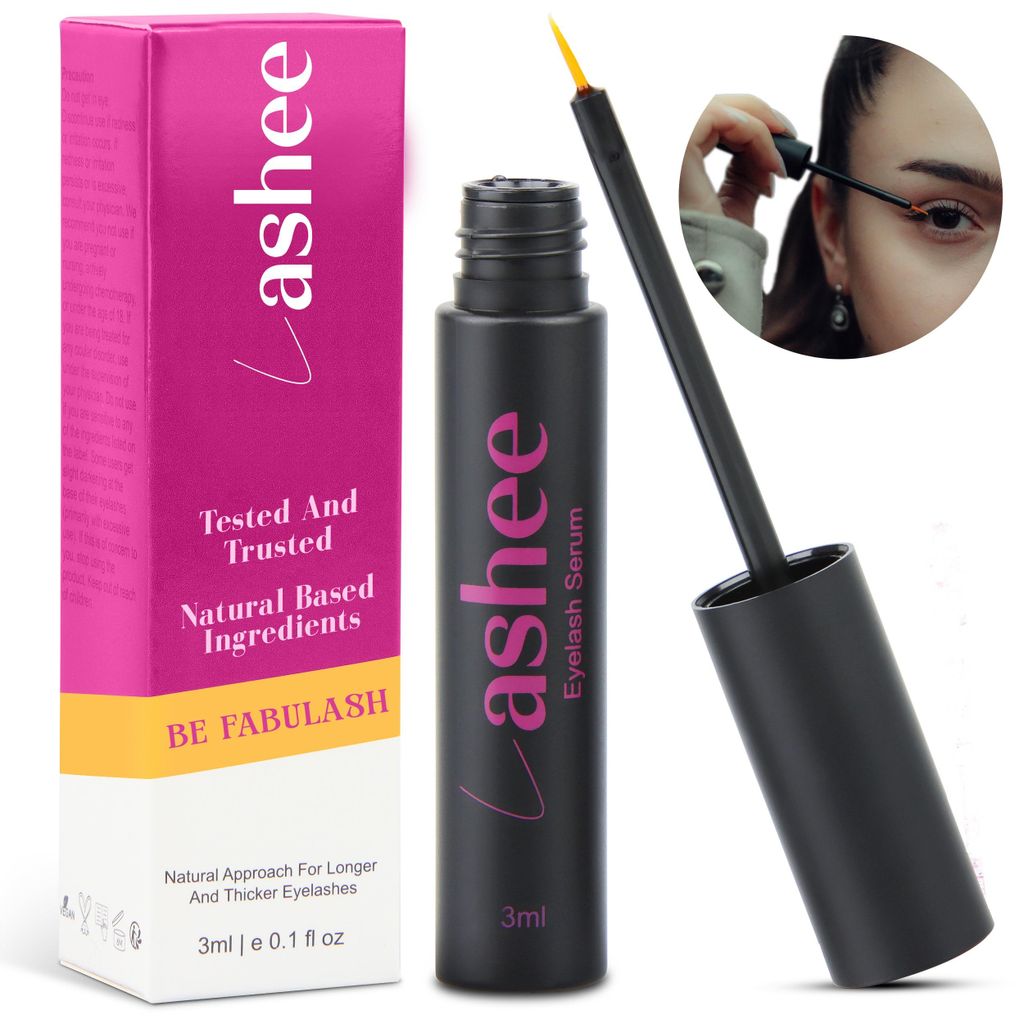 Lashee Wimpernserum ohne Hormone – Veganes Wimpern Booster Serum für längere, dichtere Wimpern – Sanft, sicher & wirksam