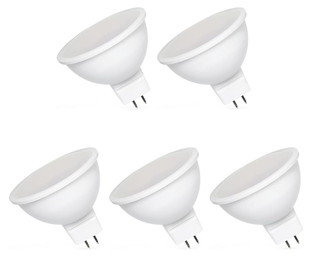 Spectrum GU5.3 LED Spot Lampe 6W 570lm 4000K Neutralweiß 12V 5 Stück