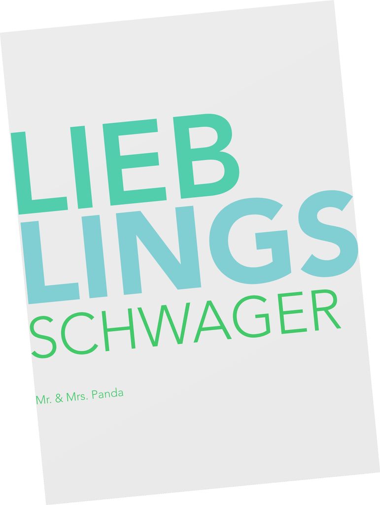 Mr. & Mrs. Panda Postkarte Schwager - Weiß - Geschenk, Spruch, Postkarten, Bruder, Ansichtskarten, Partner, Grußkarte, Geschenkidee, Verwandtscha...
