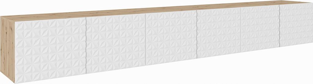 MEBLINI TV-Schrank 300cm Lang - Fernsehschrank - TV Lowboard Industrial - Unterschrank für Fernseher - TV-Unterschrank - TV-Schrank - Hängeschran...
