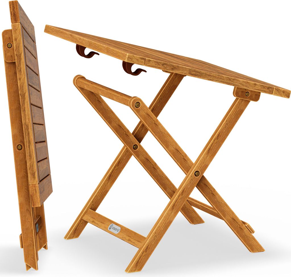 CASARIA® Table basse pliante en bois d'acacia 46x46cm Table Image du produit 