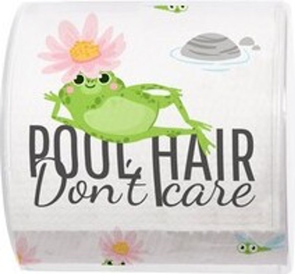 Toilettenpapier Rolle Pool Hair - Frosch mit Blumenschmuck Produktbild 