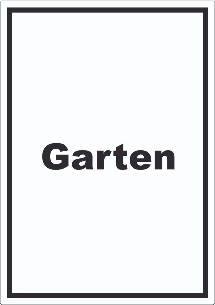 Garten Aufkleber mit Text Blumen Rasen hochkant A4 (210x297mm)
