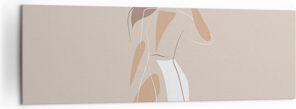 Bild auf Leinwand - Leinwandbild - Einteilig - Minimalismus Frau Buntstift - 160x50cm - Wand Bild - Wanddeko - Wandbilder - Leinwanddruck - Bilder ...