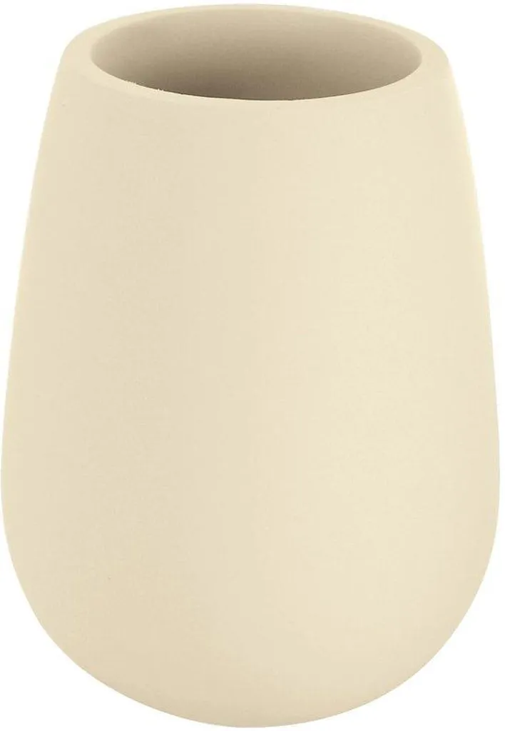 Gobelet pour brosses à dents DRIP en coloris sable naturel et doux
