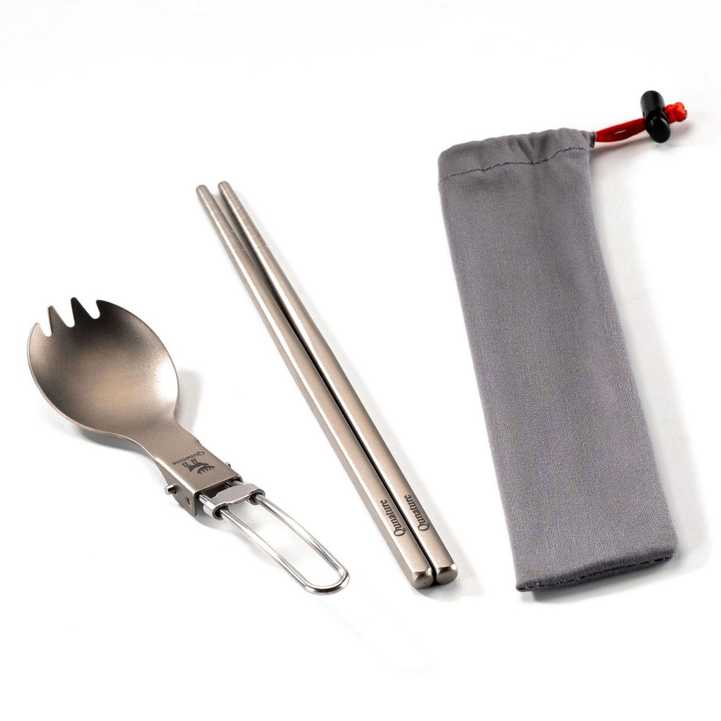 Qunature Outdoor Camping Przenośny zestaw sztućców 4 sztuki Zdjęcie produktu 