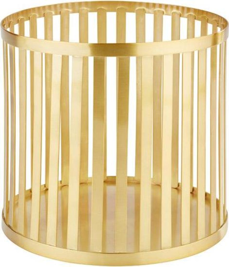 APS 15335 Korb APS PLUS, Aufbewahrungskorb, Edelstahl, Gold-Look, Ø 21 cm, Höhe 20 cm