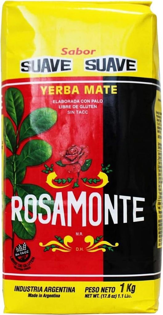 Rosamonte Mate Tee Suave 1kg - die Reifezeit beträgt 12 Monate | Energie Getränk