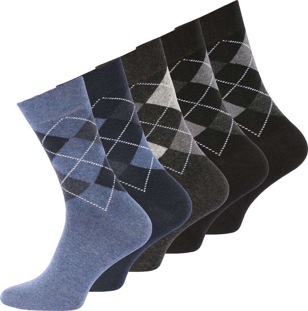 Cotton Prime 10 Paar Baumwoll Socken Karo Classics 39-42