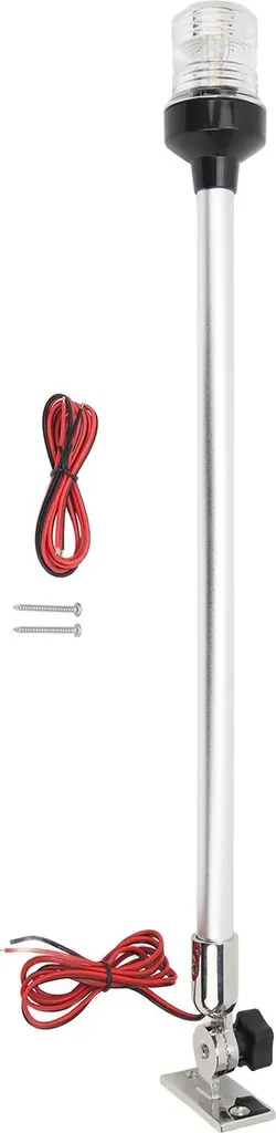 Feu de mouillage LED 22 pouces 360° avec socle inox 316 pour bateaux