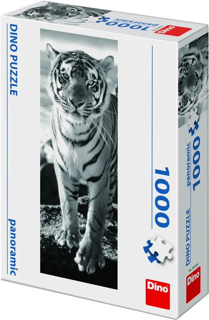 Puzzle panoramique 1000 pièces motif tigre sauvage finition mate