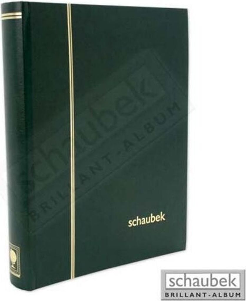 Schaubek E5071/4 Einsteckbuch, 230 mm x 310 mm, 64 Seiten weiß, geteilt grün