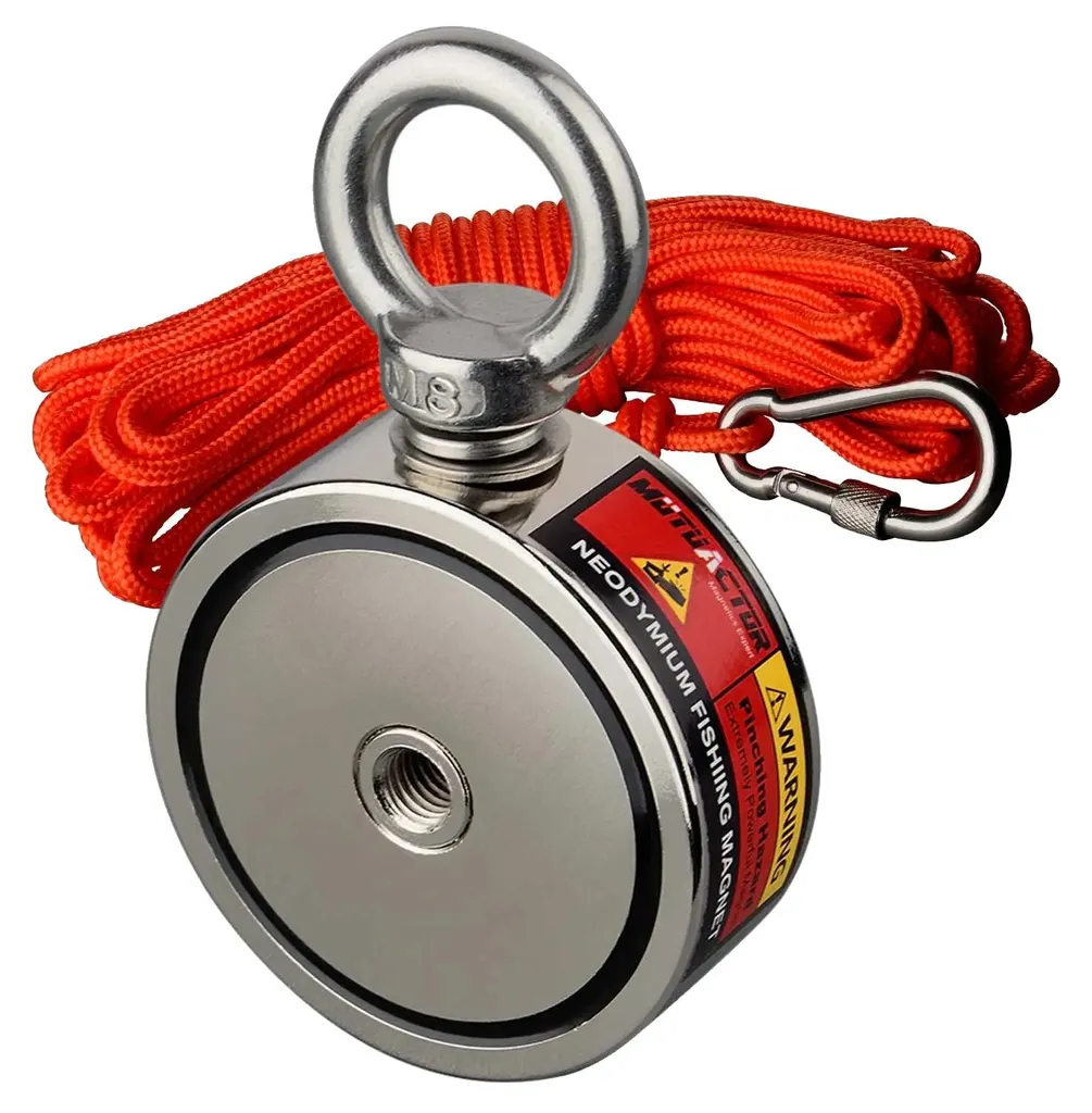 Aimant puissant 180 kg avec revêtement durable antirouille argent