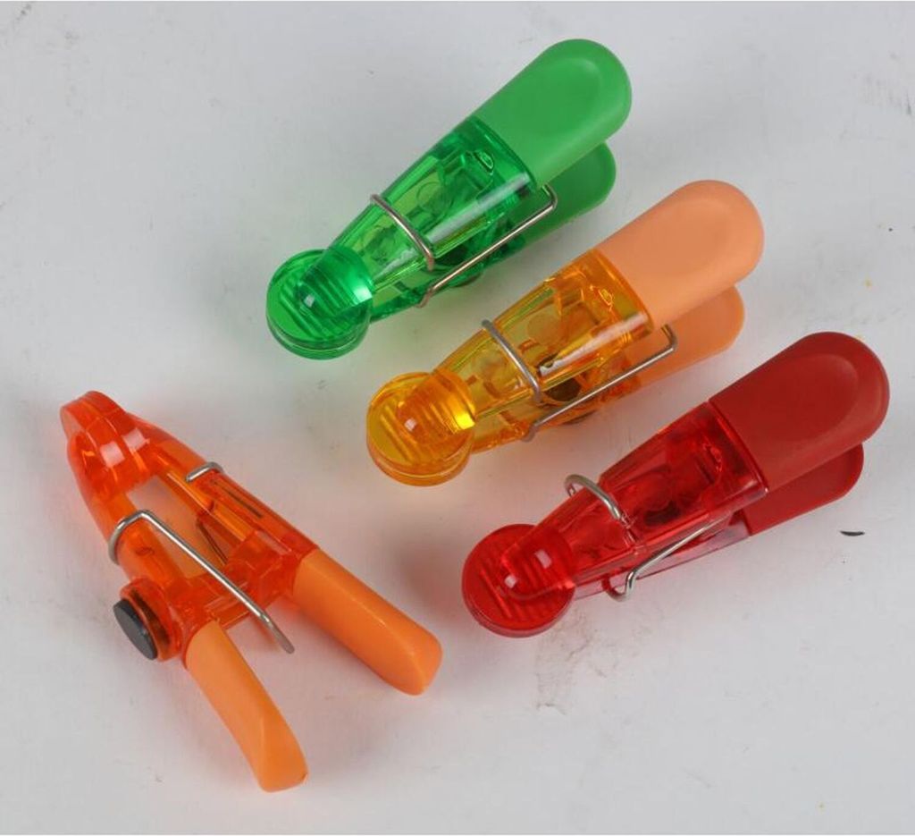 BURI 6x 4er Set Magnet-Clips Magnete Notizzettel Fotos befestigen bunt 24 Stück