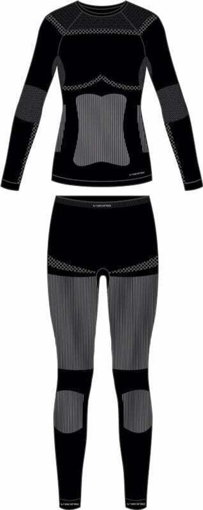 Viking Ilsa Lady Set Thermal Underwear Black/Grey L Thermischeunterwäsche