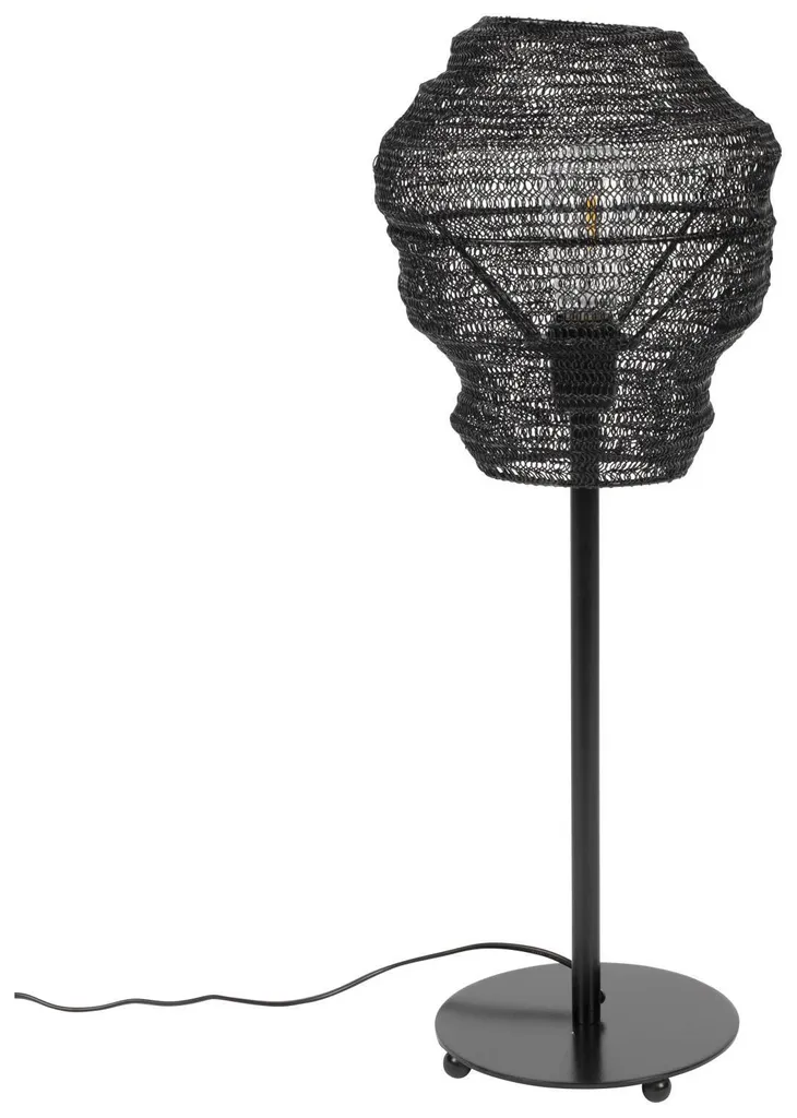 Luminaire de table Lena noir Ø27cm avec douille E27 style scandinave chic