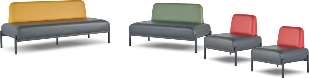 Wartebank Empfangssofa Lounge Sofa Sitzbank Patienten Empfangsbereich Praxis