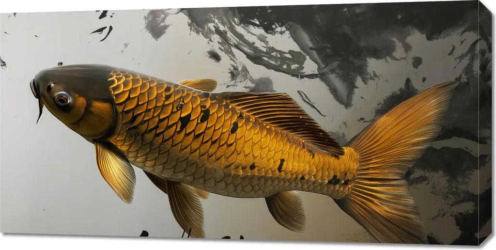 Quadro 100x50cm Pesce Koi tranquillo