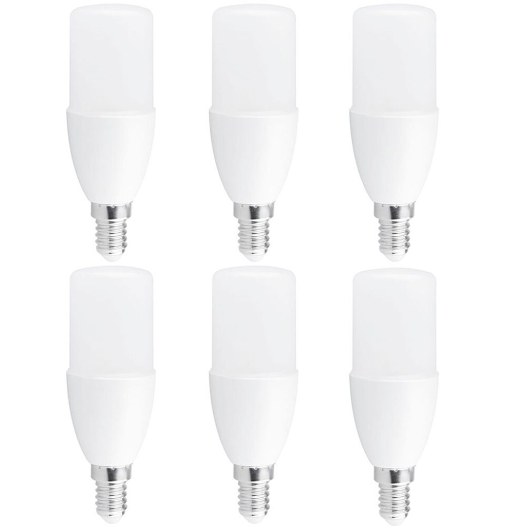 6 x LED Leuchtmittel Röhre Stick T37 8W 60W E14 matt 850lm kaltweiß 6500K Tageslicht