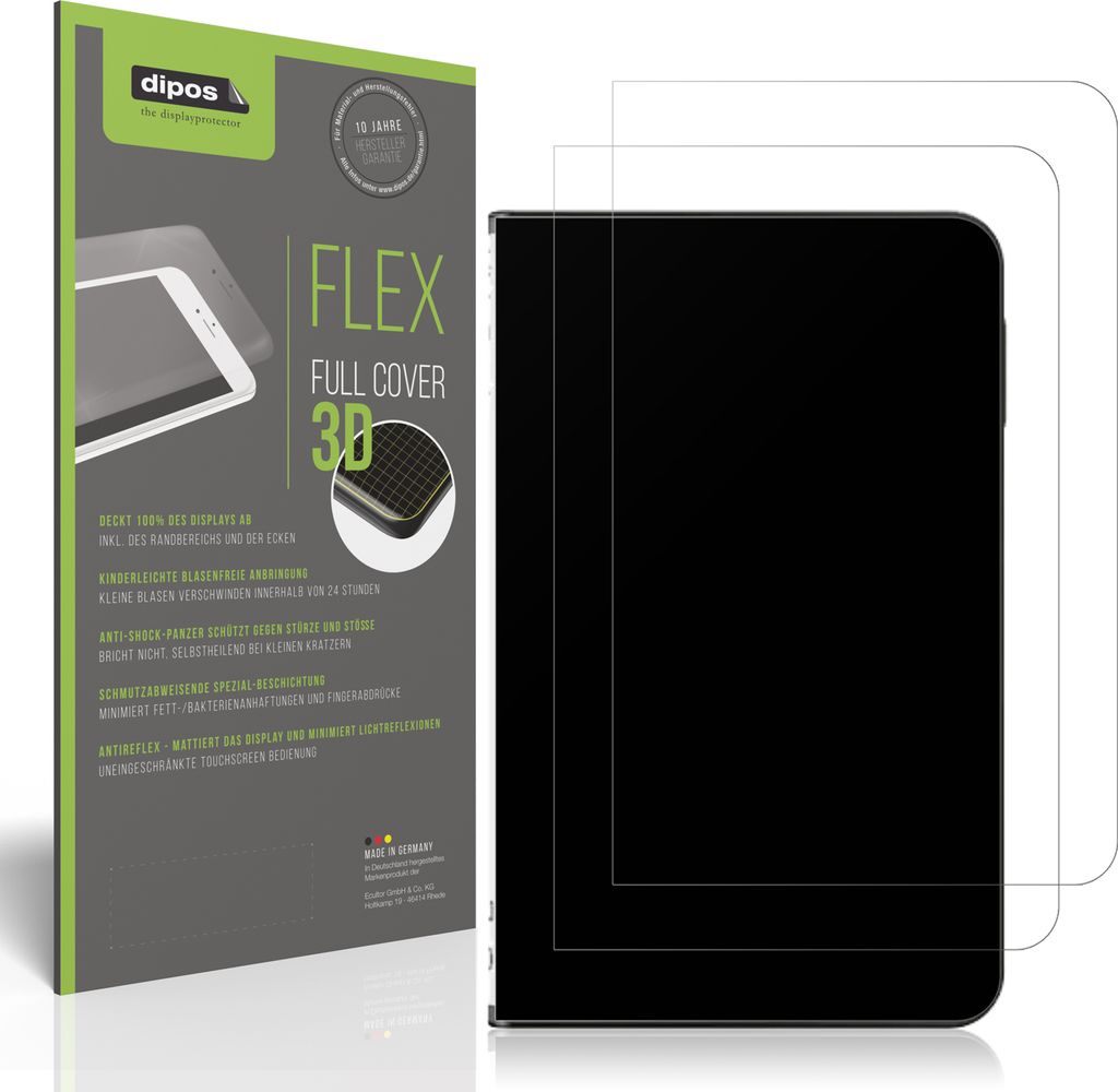 2x Full Cover Schutzfolie matt für Ledger Stax Crypto Wallet Panzerfolie Anti-Shock