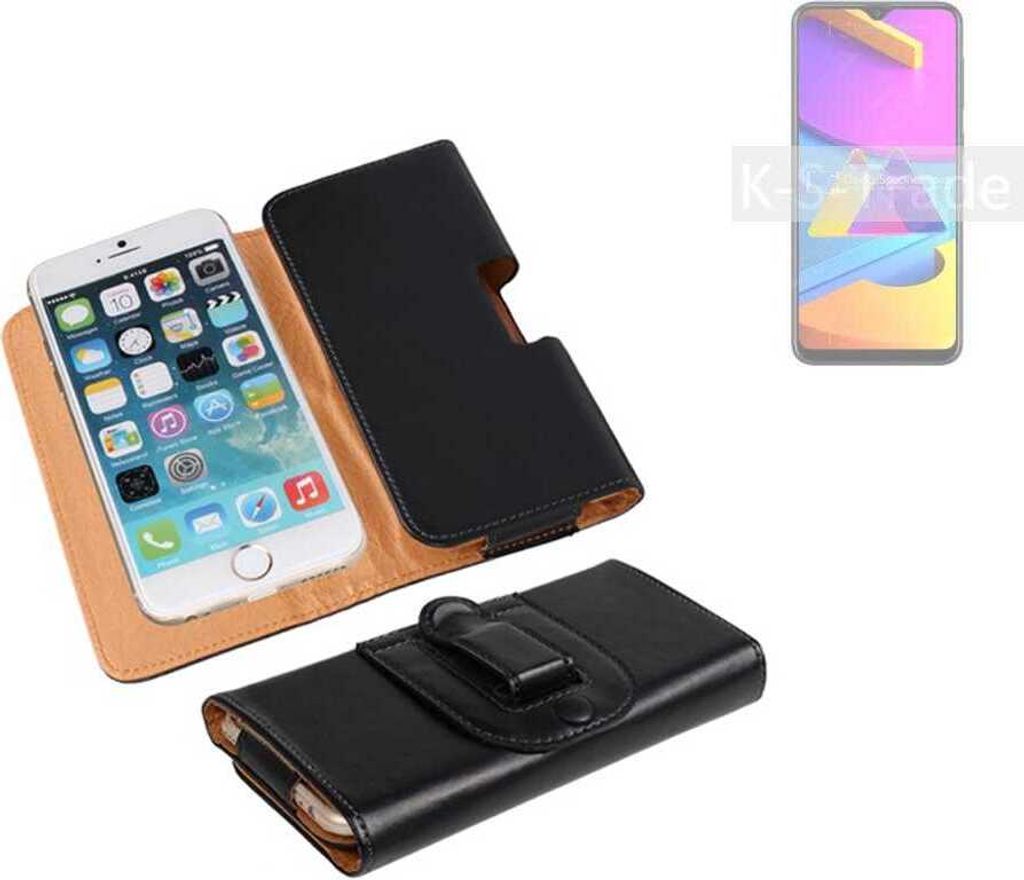 K-S-Trade Schützhülle Handyhülle kompatibel mit Samsung Galaxy M10s Holster Gürtel Tasche Schutzhülle Handy-Tasche Smartphone Case Seitentasche