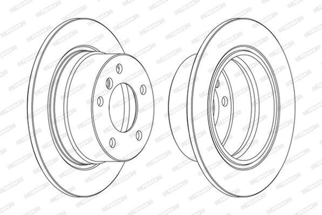 2x FERODO Bremsscheibe DDF1028C für BMW Z3 Roadster (E36) Z3 Coupe (E36) 83 2mm