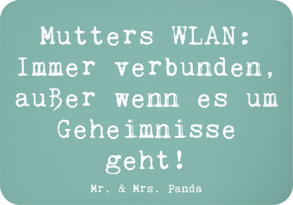 Mr. & Mrs. Panda Pinnwandmagnet Spruch Mutters WLAN - Meeresbrise - Geschenk, Mutterliebe, magnet, handgemacht, Informationsquelle, Mutter, Kühlsc...