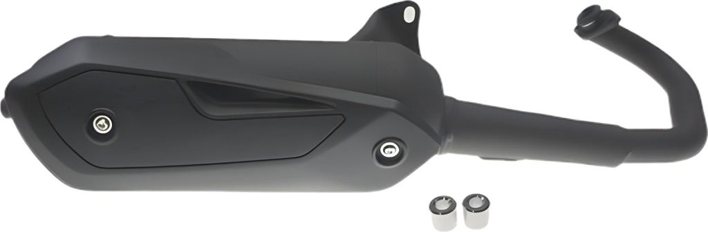 SILENT PRO BLACK Auspuff genehmigt für Piaggio Luft- und Flüssigkeitsmotoren Schwarz