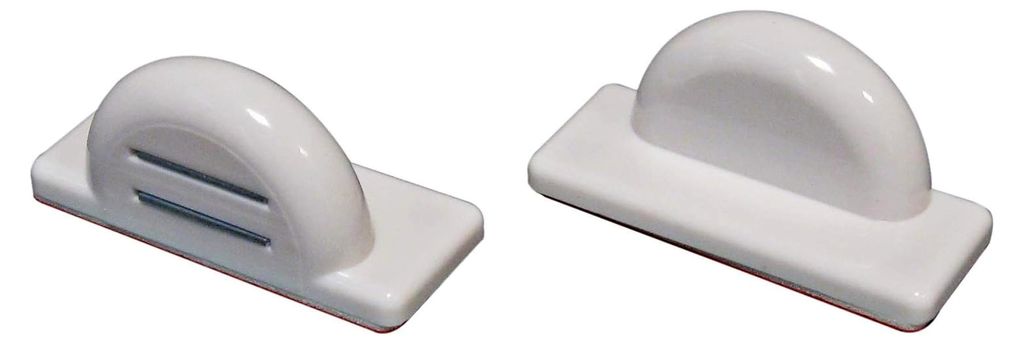 Magnethalter - Klebemagnet (2 Stück) für magnetische Jalousien-Unterleisten - selbstklebend als Pendelschutz bei Kippfenstern