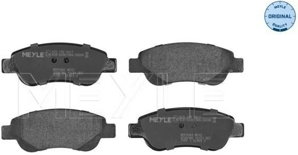 Plaquettes de frein avant MEYLE 025 239 5917 pour C1, 108, Aygo (PA, PS)